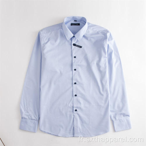 Chemise de bureau formelle homme bleu clair